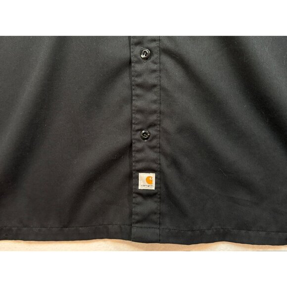 Carhartt Short Sleeve Twill Work Shirt S223 Lot of 2 Black Relaxed Fit Men's 2XL - Picture 7 of 9